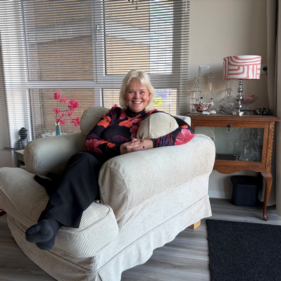 Thuis bij Gerda in haar nieuwe appartement